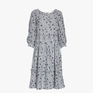 DYVNA Floral Silk Blend A-Line Dress